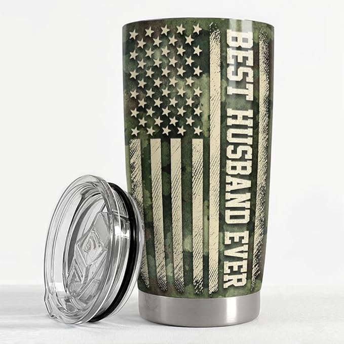 SANDJEST Husband Tumbler 20oz Stainless Steel Insulated Tumblers Coffee Travel Mug Cup Gift for Husband from Wife Gifts for Birthday Valentines Christmas Anniversary