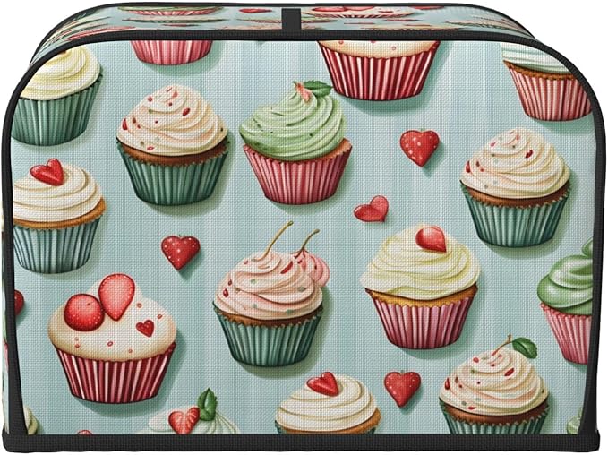 Strawberry Cake 4 Slice Toaster Cover Wide Slot Dustproof Bread Maker Cover Fingerprint Bakeware Protection Kitchen Appliance Cover Toaster Bag