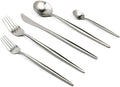 20-Piece 18/10 Stainless Steel Silver Flatware Set, Serive for 4, With Fork Spoons Knife Teaspoon Dessert Fork for Home Kitchen Restaurant Hotel