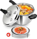 Pressure Cooker Stainless Steel pressure cooker 6 quart Commercial Stove Top Pressure Cooker Pot, Compatible with Gas & Induction Cooker 6+ quart for canning stainless steel