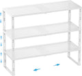 Expandable Spice Rack,Stackable Storage for Cabinet, Multi-Functional Kitchen Shelving,Height-Adjustable,Sustainable Organizer Solution(3Packs/White/Large)