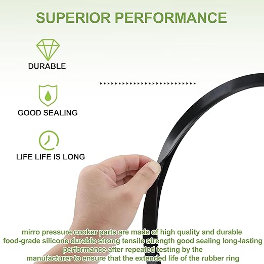 S-9882 Pressure Cooker Gasket for Mirro Pressure Cookers 12 qt/16 qt/22 qt, Replaceable Pressure Cooker Rubber Ring Models M-0512 M-0522 M-0312 M-0406 M-0416 M-0526 M-0622, 1 Pack
