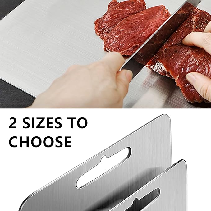 Stainless Steel Cutting Board for Kitchen Heavy Duty Chopping Board (X-Large, 16.1"L x 12.6" W)