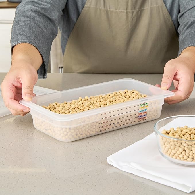 Restaurantware Food Storage Container 1 Pack of 12.7 x 6.8 x 2.5 Inches Plastic Stackable Storage Box White Reusable Label Container Dishwasher Safe For Restaurants And Kitchens
