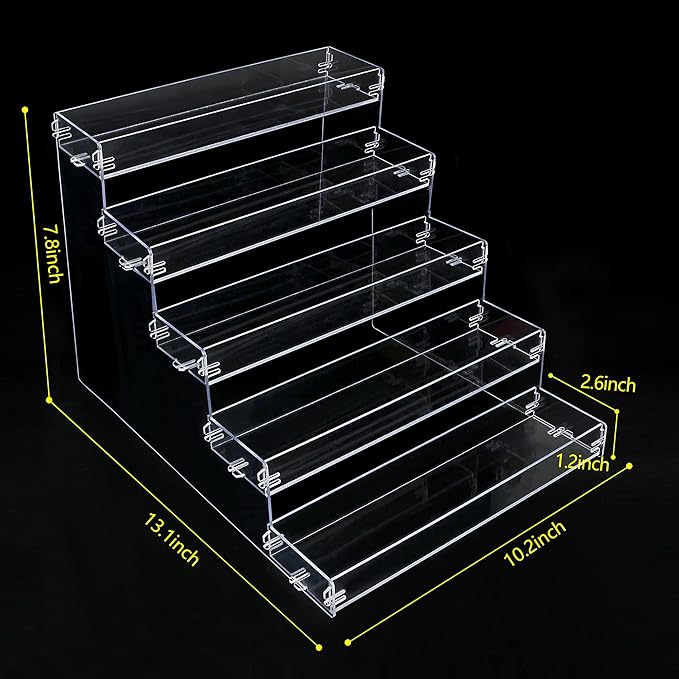ELEGANTLIFE Spice Rack,No Tool Needed & No Pungent Acrylic Glue Self-derived Snap On Assembly Spice Shelf Pantry Kitchen Cabinet Organizer 10 in for Jars,Baking Supplies & Spice Bottles (5 Tier)