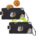 Reusable Sandwich Bag/Snack Bag for Kids & Adults, Dual Layer Lunch Bag with Handle, Washable, Food Safe, BPA Free (2-Pack, Dot&Cat)