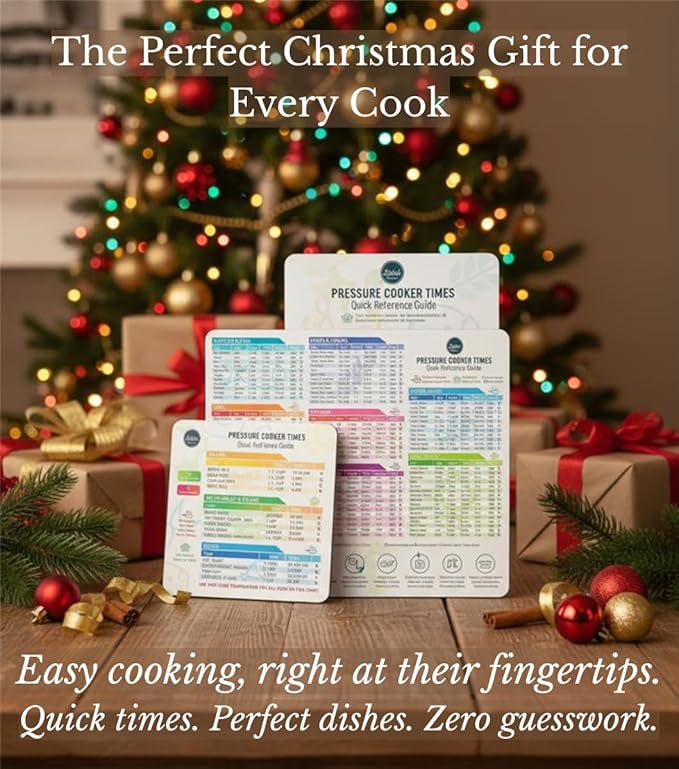 Instant Pot Cooking Times Chart - Pressure Cooker Accessories Cook Times - Easy to Use & Clean Strong Magnet Kilograms - Instant Pot Cheat Sheet Magnet Set Quick Reference Guide (White)