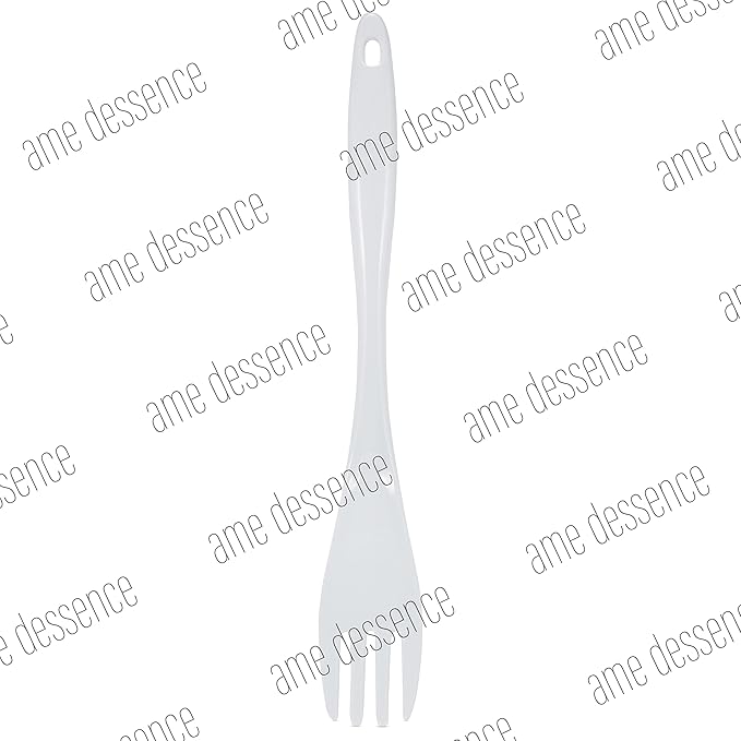 AME D'ESSENCE 12" Melamine Salad Turner White Durable and Versatile Kitchen Tool Perfect for Tossing Turning and Serving Salads or Pasta Scratch-Resistant and Non-Stick Surface Ergonomic Handle