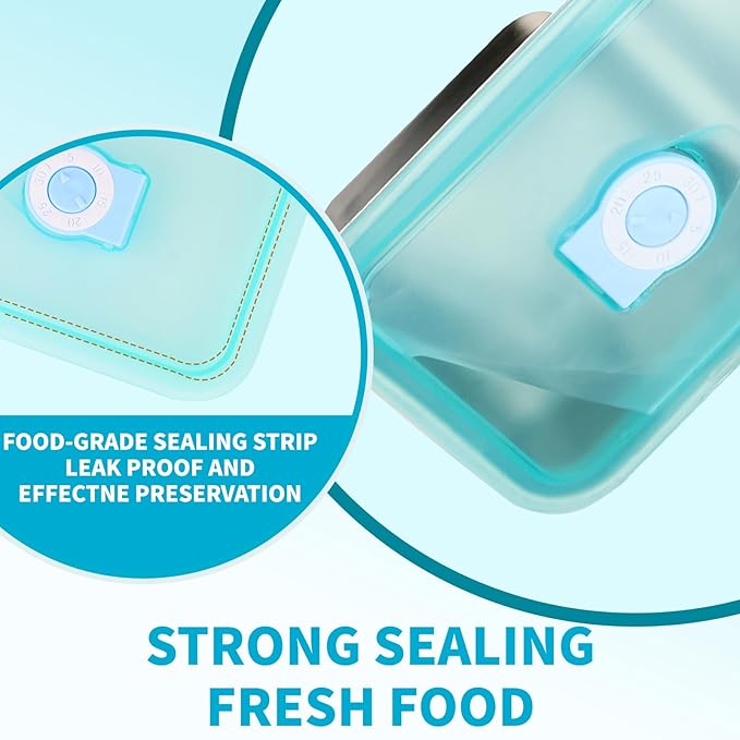 4PC Stainless Steel Snack Boxes, Double Compartment Leakproof Container with Lids for Travel, Camping. Includes Free Fork & Spoon Set.
