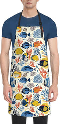 Cute Dolphin Apron for Women Men, Oxford Fabric Kitchen Cooking Chef Aprons