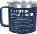 Christmas Funny Gifts for Coworkers - 14 Oz Stainless Steel Insulated Coffee Mug With Lid - Birthday Gag Gifts for Women Men Coworkers Boss Work Bestie Friends, White Elephant Gift for Men