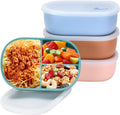Bento Box, Ideal Leakproof Lunch Box Containers for Adults Men Women with 3 Compartments, Durable Lunch Containers for Family