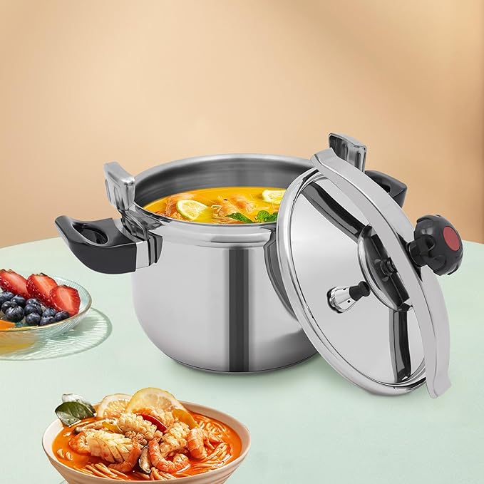 Pressure Cooker Stainless Steel, Commercial Stove Top Pressure Cooker Pot Used for Pressure Foodie or Steaming Instant Fast Cooking Pot