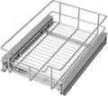 Pull Out Cabinet Organizer 9" W X 17" D, Slide Out Drawers For Kitchen Organizers and Storage, Pull Out Drawers For Cabinets Capacity Heavy Duty Caddy, Cabinet Shelves Chrome-Plated, Bathroom Pantry