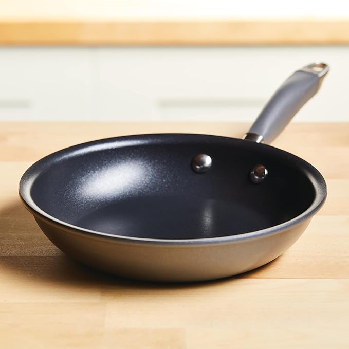 Anolon Advanced Home Hard Anodized Nonstick Frying Pan, 8.5 Inch – Small Non Stick Egg Pan, Durable Nonstick Skillet - Moonstone