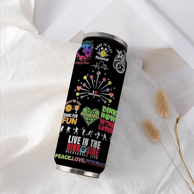 Pickleball Tumbler Gifts for Women, Men - Pickle Ball Gift for Woman - Christmas, Birthday Gift for Pickle Ball Lovers-Pickleballs Cup Gifts for Women Girls Friends Sisters Players 17 Oz