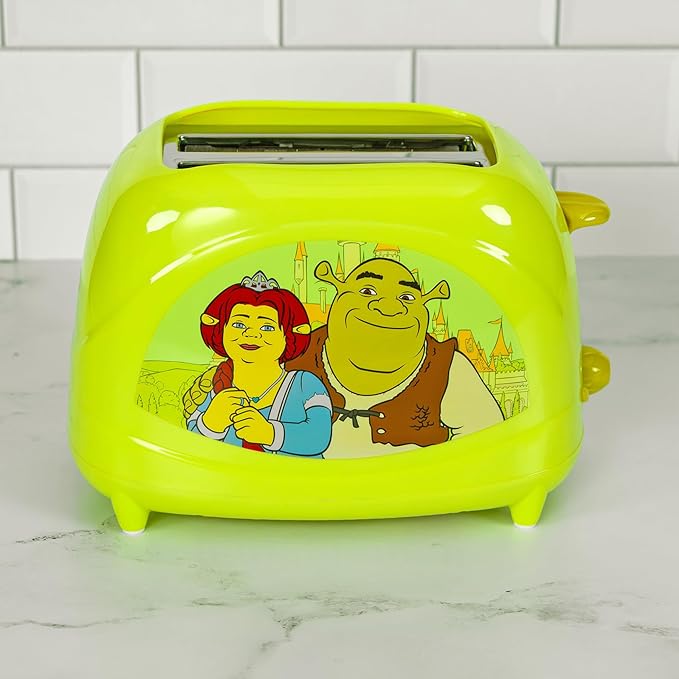 Uncanny Brands Shrek Two-Slice Toaster - Toasts Shrek’s Iconic Face Right On Your Bread