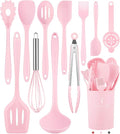 Kitchen Utensils Set-12 Pieces Silicone Cooking Utensils Set (Dishwasher Safe) 392°F Heat Resistant Spatula Set, Nonstick Cookware