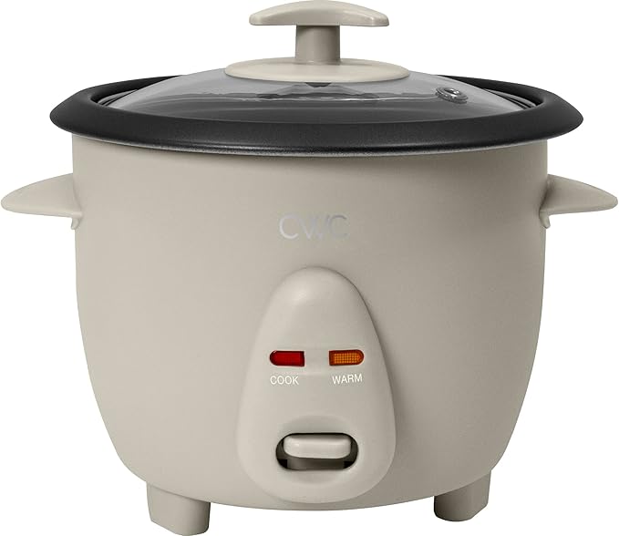 COOK WITH COLOR 6 Cup Rice Cooker 300W - Effortless Cooking and Perfectly, Cooks 3 Cups of Raw Rice for 6 Cups of Cooked Rice, Sand
