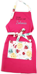 Kids Apron - Embroidered Personalized Cooking Custom Apron with Name, Adjustable, Cotton, with Pockets, for cooking