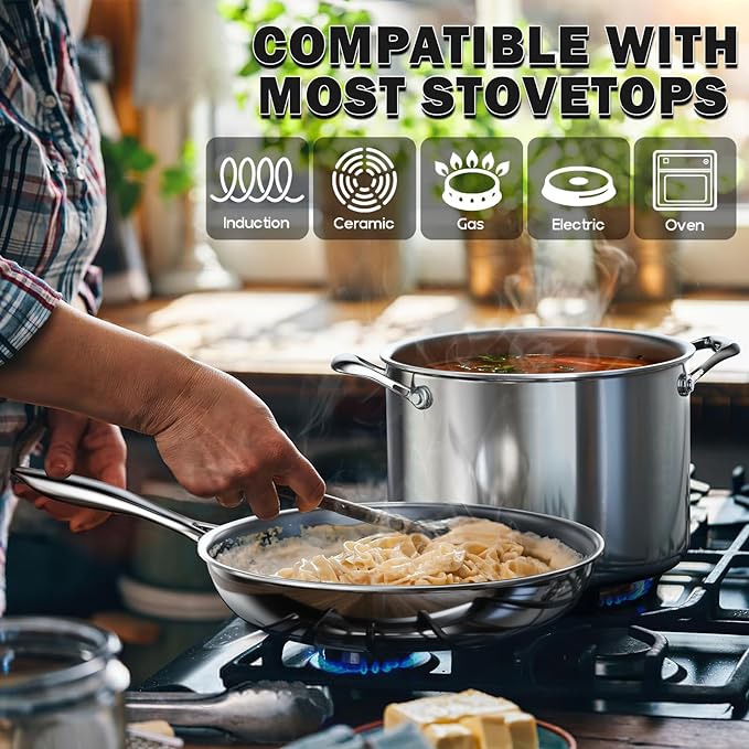 Cooks Standard Multi-Ply Clad Saucepan, 1.5 Quarts, Silver