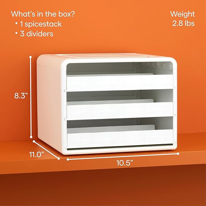 YouCopia SpiceStack Adjustable Spice Rack Organizer, Pull-Down 24-Bottle Seasonings and Spices Holder for Kitchen Cabinet and Pantry Organization with 104 Included Labels