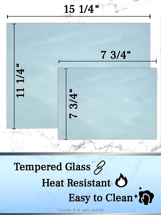 Custom & Personalized Glass Cutting Board, Several Customization Options ; Sublimation Picture, Text, Name, Photo Possibilities (8`x 11`inc)