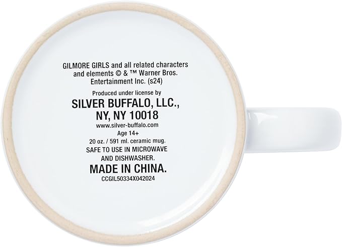 Silver Buffalo Gilmore Girls Luke's Diner Logo Wax Resist Ceramic Mug, 20 Ounces