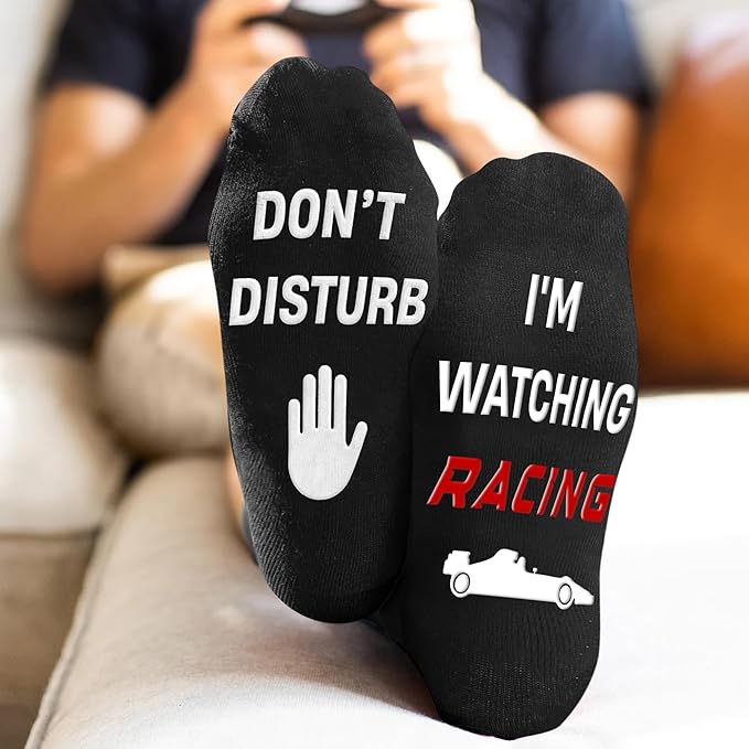 VICRAZY Racing Car, Sport Car Socks for Men, Women - Formula 1 Gifts, Racing Socks, Stocking Stuffers for Men, Women