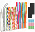 Acrylic Magnetic Straw Holder, Straw Organizer Dispenser with Two Pieces Magnet Sheets, Drinking Straw Storage Holder for Cabinet Door Fridge Counter Kitchen Office (Transparent)