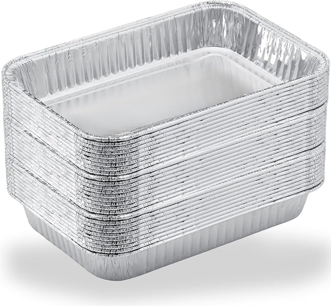 Drip Pans for Weber, Disposable Aluminum Foil Grease Trays for Weber Grills, Universal Replacement Liners for Weber Series, 8.6" x 6" - 100Pcs