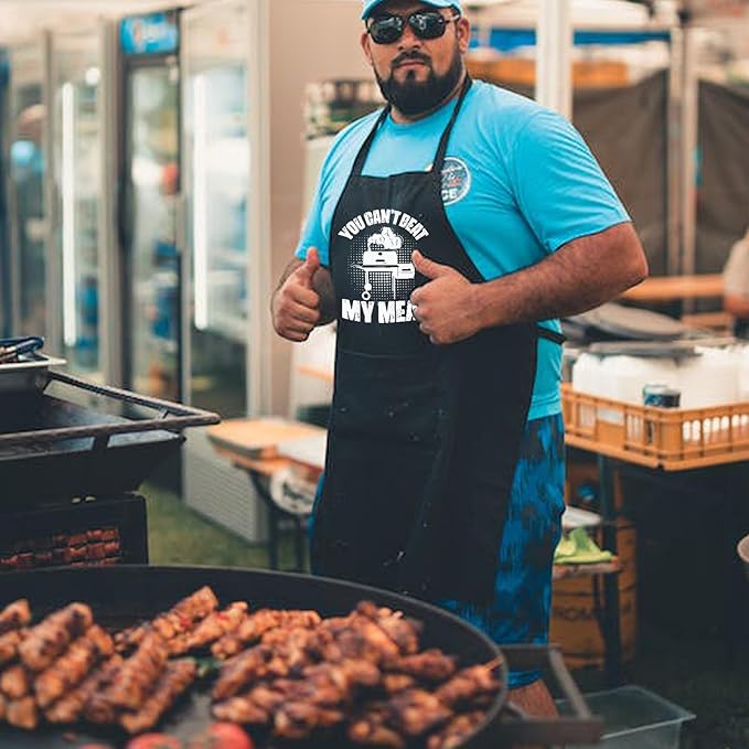 Funny Aprons for Men Chef Cooking BBQ Grilling, Gag Gifts for Men Dad Father, Husband Gifts from Wife for Birthday