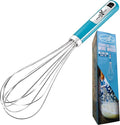 Stainless Steel Whisk 12 Inch Large Balloon Whisk for Baking - Heavy-Duty Hand Mixer with Ergonomic Handle Food Grade Kitchen Tool for Eggs, Batter & Cream – Dishwasher Safe (Turquoise)