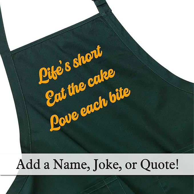 Custom Text Cooking & BBQ Apron – Personalized Chef or Grill Gift – Full Length (1-3 Lines)