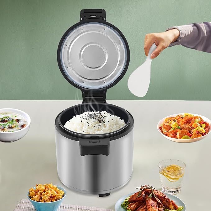 24Qt Commercial Rice Warmer, 105W Big Rice Warmer with Non-stick Inner Pot, Adjustable Temperature Portable Rice & Food Warming Bowl for Restaurant, Hotel(NOT Cooker)