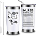 Nurse Gifts for Women - Nurses Week Gift - Nurse Graduation Appreciation Christmas Gifts for Nurses, Practitioner - 20oz I Will Stab You Tumbler Cup
