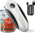 Rechargeable Electric Can Opener - One Touch Automatic, Hands Free Operation Easy Grip for Seniors & Arthritis, Works with All Cans - Cordless, No Sharp Edges