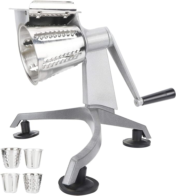 Grer Vegetable, Yctze 37 * 26 * 12 Multi Functional Hand Crank Vegetable Cutter Grater Food Processors with 5 for Kitchen