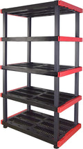 CX Craftsman, 5-Tier Highly Durable Storage Rack, 200lbs/shelf, (72.3”H x 40”W x 24”D), Interlocking Shelving Unit and Weather-Resistant Design, Perfect for Garage, Basement & Workshop