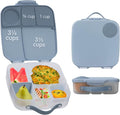 b.box Kids Lunch Box – 4 compartments (2 Leak-proof) Bento Box with Cold Pack & Removable Divider Reusable Snack Containers with Lids, Snack Box for Toddlers & Older Kids 8 1/2 cups (Chill Out)