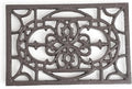 Sungmor Rectangle Cast Iron Trivets, Metal Trivet for Hot Pots and Pans, Heavy Duty Rustic Wood Stove Tea Pot Trivet, Decorative Hot Pot Holder for Kitchen Counter and Dining Table, Vintage Pattern