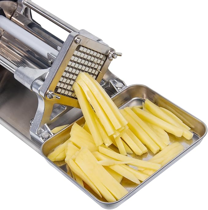 Electric Commercial French Fry Cutter Machine With 3 Size Stainless Steel Replaceable Blades Professional Potato Chipper Blades Dicer For Potatoes And Vegetables