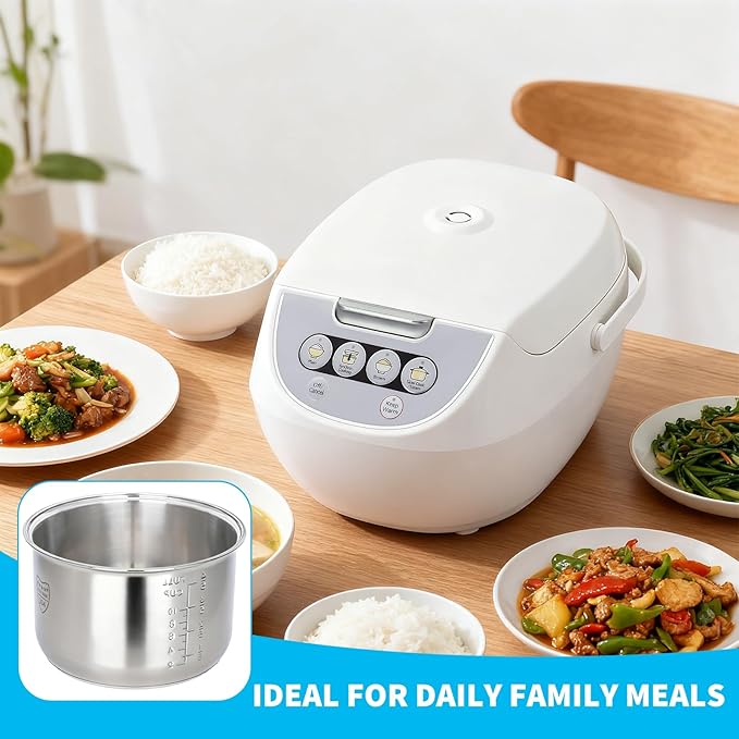 Rice Cooker 10 Cup Inner Pot Compatible with Tiger JBV-A18U,Non-Stick 304 Stainless Steel,Rice Cooker Rplacement Pot,Dishwasher Safe