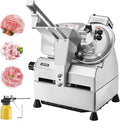 VEVOR Automatic Meat Slicer, 500W Electric Deli Slicer Machine with 10 inch Sharp 75Cr1 Steel Blade, 0-0.67 inch Adjustable Thickness, 633 RPM Fast Slicing, for Frozen Meat, Hard Cheese, and Bread
