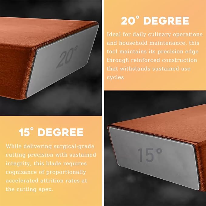 Rolling Knife Sharpener Kit, Diamond and Ceramic Discs Roller Knife Sharpener Tool, 15° and 20° Magnetic Angle Guide Kitchen Easy Knife Sharpening Set