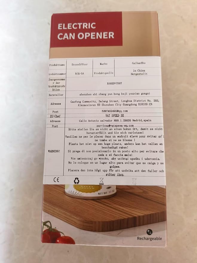 Rechargeable Electric Can Opener for Kitchen for Seniors- One Touch Automatic Can Opener, Battery Operated, Cordless, Handfree, Smooth Edge, Fits Most Can Sizes