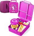 Bento Lunch Box for Kids With 8oz Soup Thermo, Leakproof Lunch Compartment Containers with 4 Compartment Bento Box, Thermo Food Jar, BPA Free,Travel, School
