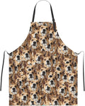 Custom Dog Face Apron for Men Women, Personalized Photo Bib Apron with Pockets, Customized Chef Aprons