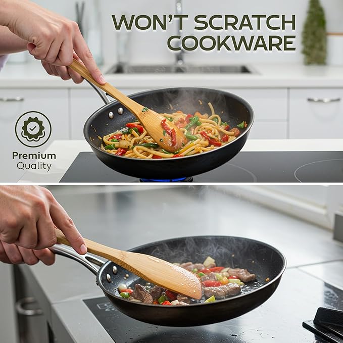 Star Warz gifts Wooden Spoons for Cooking for Space Wars Fans - Wooden Utensil Set with Spatulas & Spoons, Heat-Resistant, Eco-Friendly Kitchen Utensils for Non-Stick Cookware