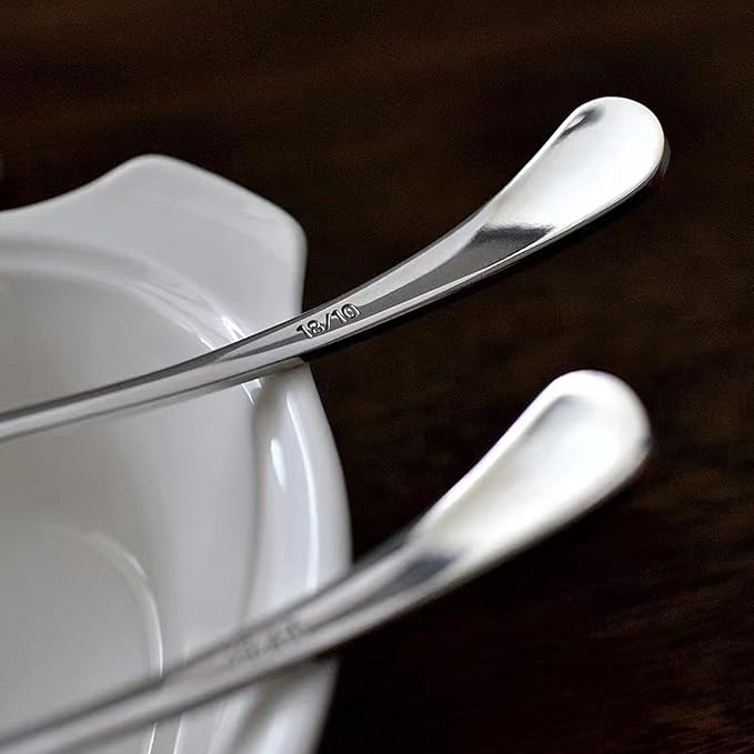 Small Ladle, Sauce - Gravy Ladle, 7.9 Inch, 18/10 Stainless Steel Small Gravy Soup Spoon for Spooning Gravies or Sauces, Set of 2(Silver）